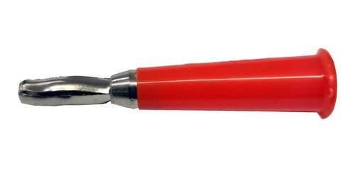 Plug Tipo Banana Individual C/ Conector Niquelado Color Rojo