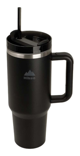 Hikeo 83510-Bl Termo Para Agua Y Café De Viaje Acero Inox Doble Pared 1.2 L Color Negro