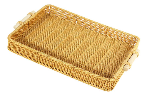 Cesta Tejida , Cesta Para Servir Frutas, 40cmx29.5cmx5cm
