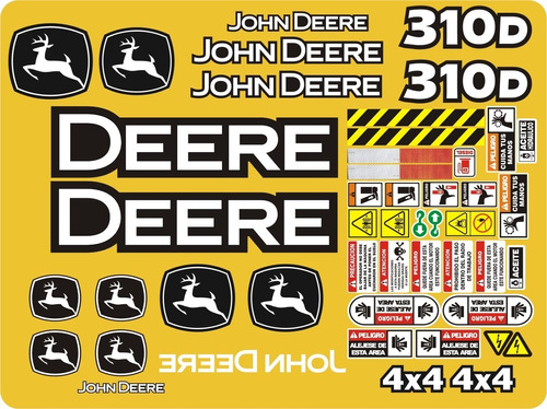 Calcomanías Para Retroexcavadora John Deere 310d