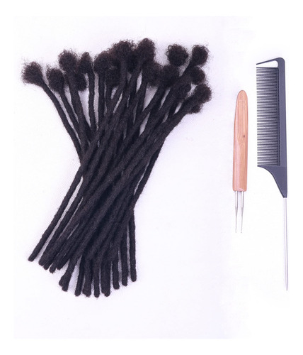 Adiasai Extensiones De Rastas De Cabello Humano 100 % Hechas