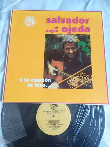 Salvador El Negro Ojeda Disco De Vinil Música Trova Antigüo