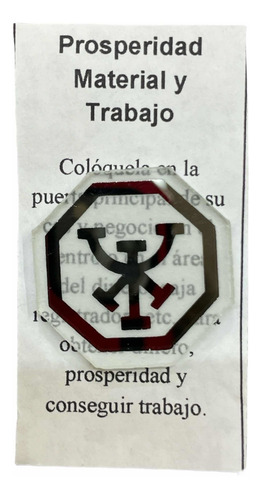 Prosperidad Material Y De Trabajo Amuleto En Espejo De 3cm
