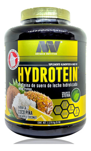 Hydrotein Whey Protein Coco Piña 5 Lbs Advance Nutrition.