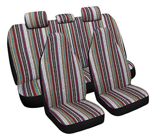 Varcozy Baja Cubierta De Asiento De Asientos 7pcs Conjunto