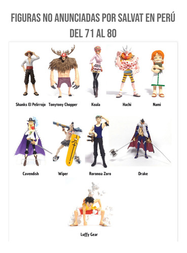 Figuras One Piece Salvat 1-80 (leer Descripcion)