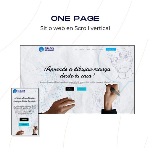 Diseño One Page Página Web + Hosting + Dominio