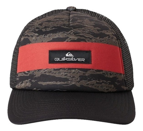 Quiksilver Cap Kookaburra Coop Camo Negro Banda Roja (cre8)