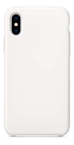 Capa Capinha Silicone Veludo Compatível C/ iPhone X E Xs Cor Branco