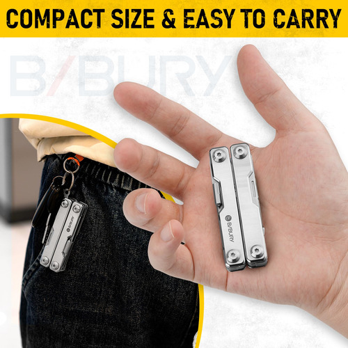 Mini Multiherramienta Bibury Bi2052a 8 En 1 Con Tijeras Y Ab