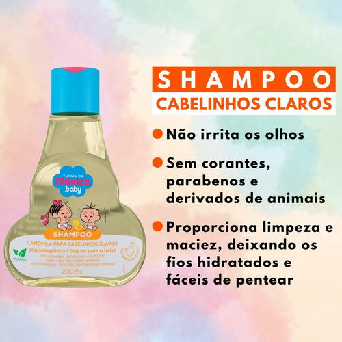 Kit Turma Da Mônica Claros Sh Cond Sabonete Frutas Vermelhas