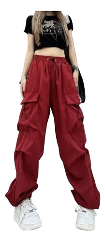 Pantalones Holgados Tipo Cargo De Moda Urbana Para Mujer
