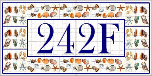Numero Casa Azulejo Praia Cerâmica 15 X 30 Cm R$65,40