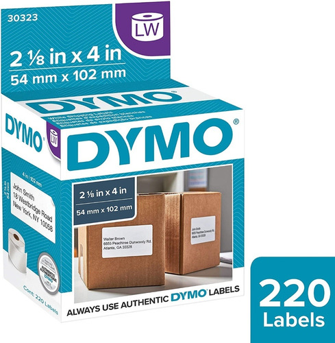 Rollo Etiquetas Adhesivas Dymo Lw30323 54x102 X220