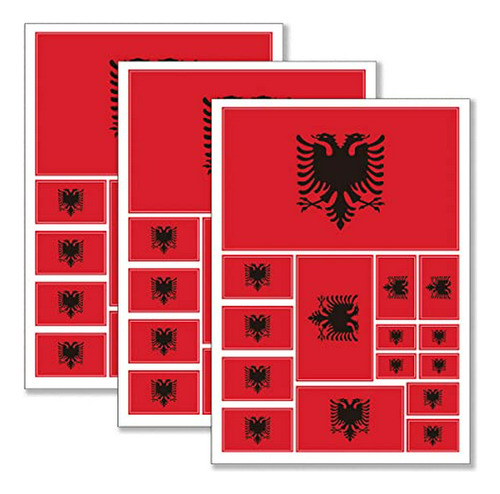 Pegatina De La Bandera De Albania, Calcomanía Albanesa En Va