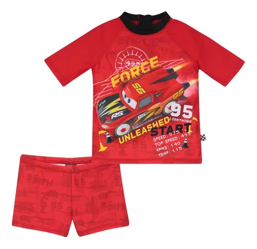 Traje De Baño Bebe Niño Set Uv 50+ Disney Cars