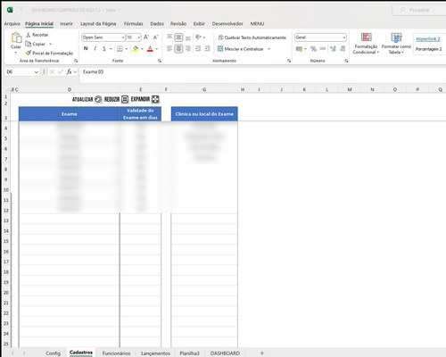 Planilha Dashboard Controle De Aso 1.3