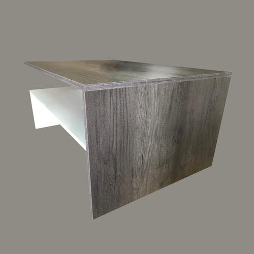 Mesa De Centro Bicolor Minimalista Con Doble Repisa