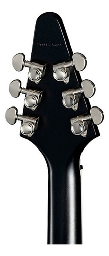 Guitarra Eléctrica EpiPhone Flying V Prophecy Black Zurda Color Aged Jet Black Metallic Material Del Diapasón Ébano Orientación De La Mano Zurdo