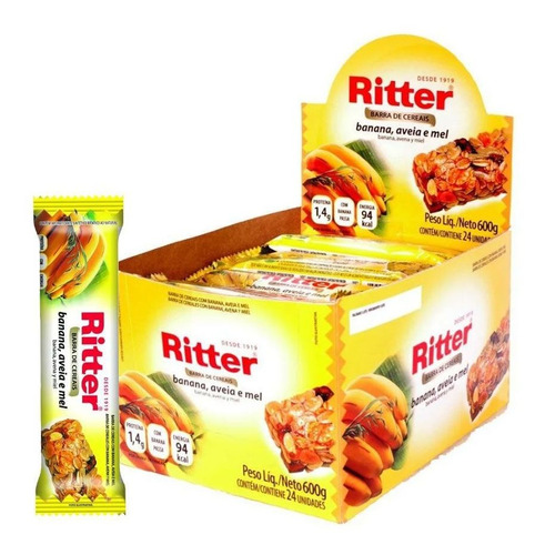 Barra De Cereal 25g Ritter Banana Y Avena X24