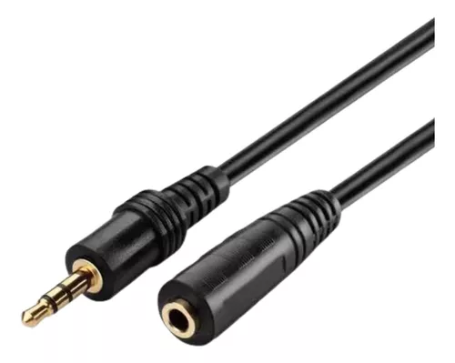 Cable Adaptador Mini Plug 3.5 Mm Macho A Hembra 1 Metro