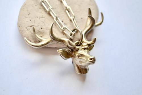 Imagen 4 de 6 de Collar De Ciervo, Joyeria De Autor, Tallado A Mano, Cod1