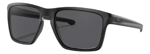 Óculos de sol polarizados Oakley Sliver XL Extra large armação de o matter cor matte black, lente grey de plutonite clássica, haste matte black de o matter - OO9341