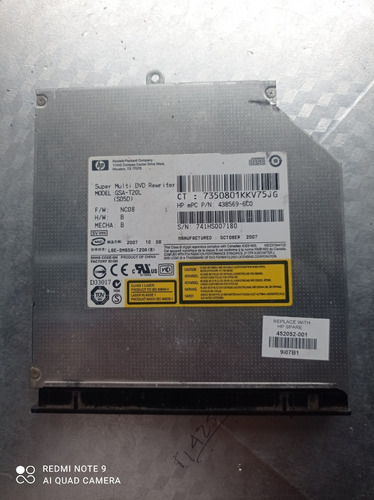 Dvd Para Laptop Hp Pavilion Dv2500 Dv2621la