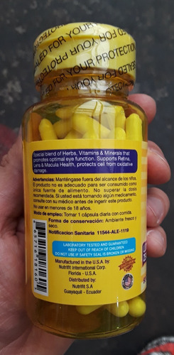Imagen 3 de 3 de Luteina De 25 Mg + Zeaxantina De 10 Mg Mas Potente Promo 2