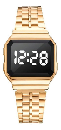Reloj Digital Led Electrónico Unisex Malla Acero Garantía