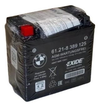 Batería Agm (exide Ltx14) 14ah 12v Bmw K50 R1200gs 12/20