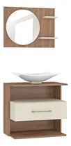 Comprar Mueble De Baño Con Bacha Lavamanos Con Espejo Estantería Ad Cantidad De Agujeros Para Grifería Sin Agujeros Bacha Blanco Mueble Manchester Champagne