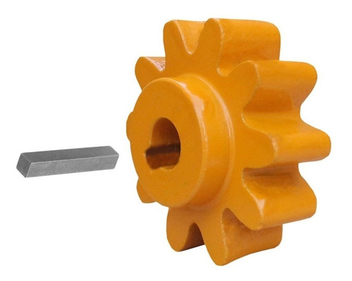 Imagem 1 de 10 de Pinhão Cremalheira Betoneira Csm 120\150l 10 Dente + Chaveta