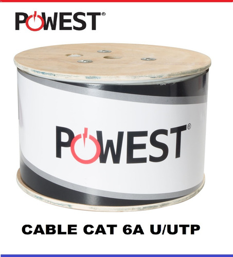 Powest Cable Cat 6a U/utp 305mts Redes Cableado Estructurado