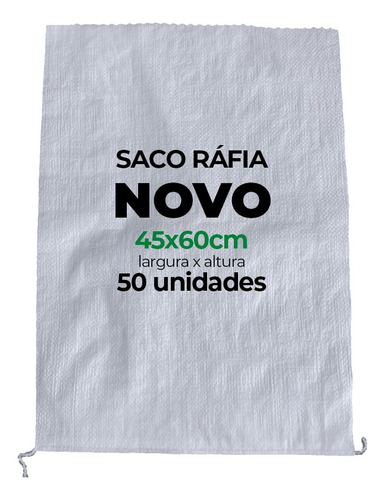 Kit 50 Sacos De Ráfia Novos 45x60 Entulhos, Ração Etc 30kg*