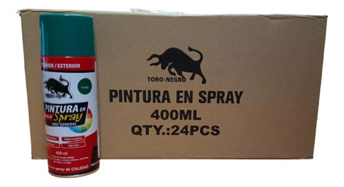 Pintura Aerosol Spray Verde Uso General 400ml 24 Unid