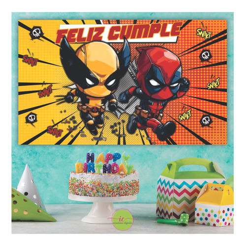 Banner Imprimible Deadpool & Wolverine - Archivo Pdf