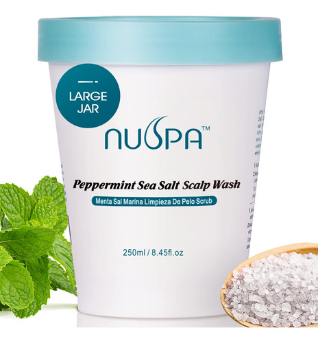 Nuspa - Exfoliante Para El Cuero Cabelludo Con Sal Marina Y 