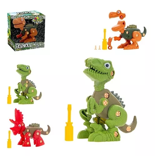 Dinossauro Monta Desmonta Dino Brinquedo Infantil T-Rex Dino Robo De Montar  Com Ferramenta Coleção : : Brinquedos e Jogos