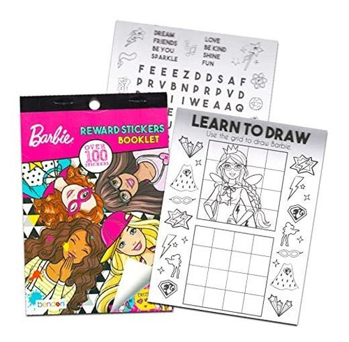 Libro Para Colorear Y Actividades De Barbie Super Set 4 Barb