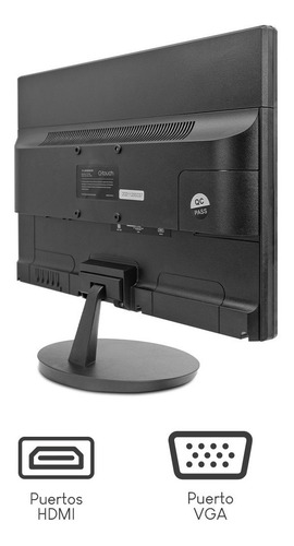 Monitor Led Qtouch Qt-1900 19'' Hd Hdmi Vga Color Negro 100v