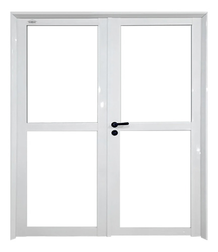 Puerta Doble Aluminio 180x200 Vidrio 4mm 07