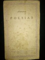 Comprar Libro Giacomo Leopardi Poesías 1929