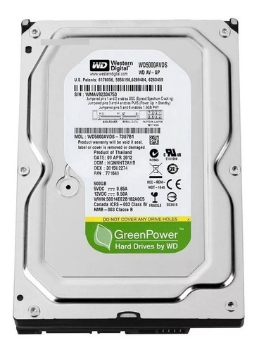 Hd  500gb  Western Digital Sata3