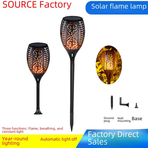 Luz De Llama Solar Led Luz De Antorcha De Paisaje