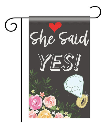 She Said Yes Bandera De Jardín, Bandera Vertical De Poliéste