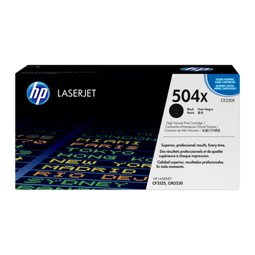 Toner Hp 504x Ce250x Negro Laser Cm3530fs Cp3525dn Original