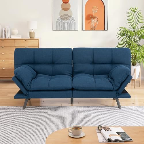 Sofá Cama Convertible Tipo Futón, Sofá Cama De Tela De Lino