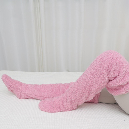 - Calentadores De Piernas De Felpa Legging Medias Calcetines