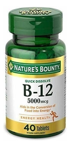 Vitamina B12 5000 Mcg Metabolismo Sistema Nervioso 40 Tab